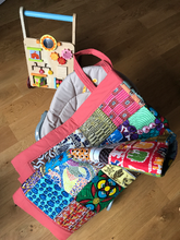 Load image into Gallery viewer, Loujoliwax™ Patchwork rug in wax fabrics