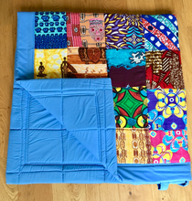 Load image into Gallery viewer, Loujoliwax™ Patchwork rug in wax fabrics