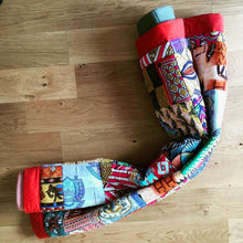 Load image into Gallery viewer, Loujoliwax™ Patchwork rug in wax fabrics